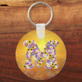 フラワーレターM キーホルダー (正面)