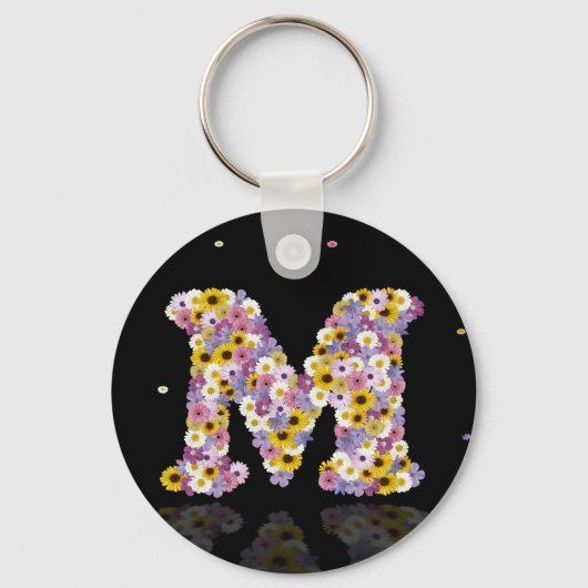 フラワーレターM キーホルダー (正面)