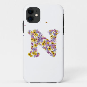 フラワーレターN iPhone 11 ケース