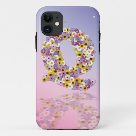 フラワーレターQ Case-Mate iPhoneケース (裏面)