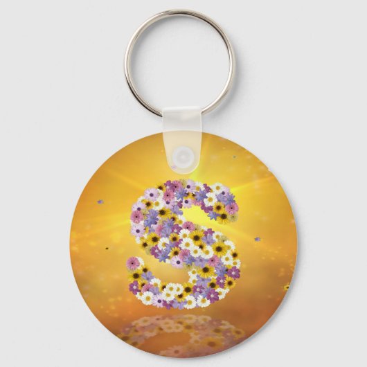 フラワーレターS キーホルダー (正面)