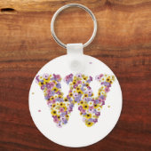 フラワーレターW キーホルダー (正面)