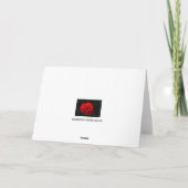 フラワーレッドエレガントローズ誕生日 カード (裏面)