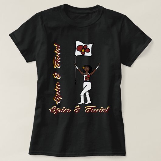 フラワーレッドフラグTシャツ Tシャツ (デザイン正面)