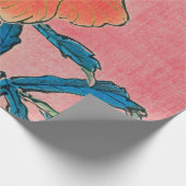 フラワーレッド包装紙 ラッピングペーパー (角)