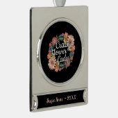 フラワーレディ熱狂するー – 《植物》百日草庭師 シルバープレートバナーオーナメント (右)