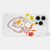 フラワーレディ – ブラックレトロ版 iPhoneケース (裏面横)