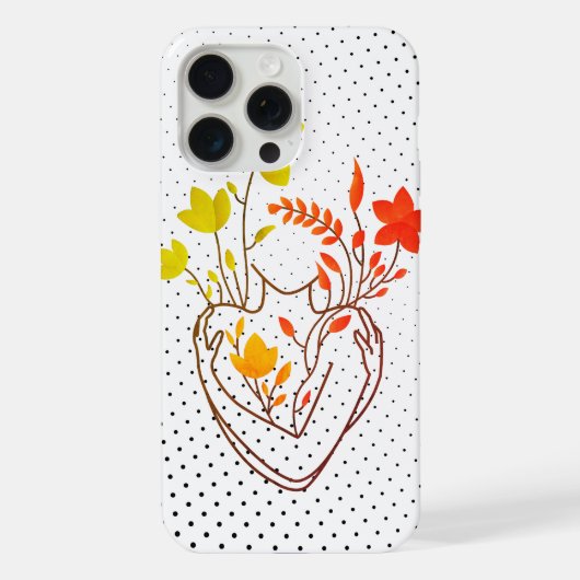 フラワーレディ – ブラックレトロ版 iPhoneケース (裏面)