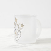 フラワーレディ – ヴィンテージ版 フロストグラスマグカップ (正面右)