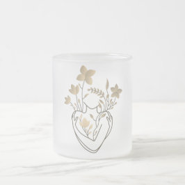 フラワーレディ – ヴィンテージ版 フロストグラスマグカップ