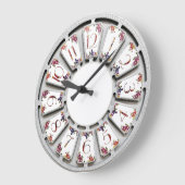 フラワーレトロ ラージ壁時計 (傾斜)