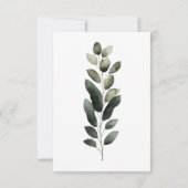 フラワーレースグリーン＆ブッシュのSave The Dateカード セーブザデート (裏面)