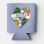 フラワーレースハートモマタトゥー 缶クーラー (正面)