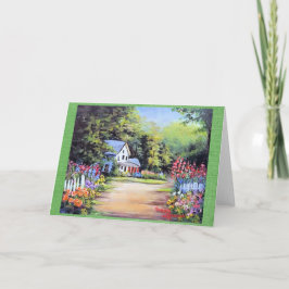 フラワーレーンカントリーホームオンダートパスグリーティングカー サンキューカード