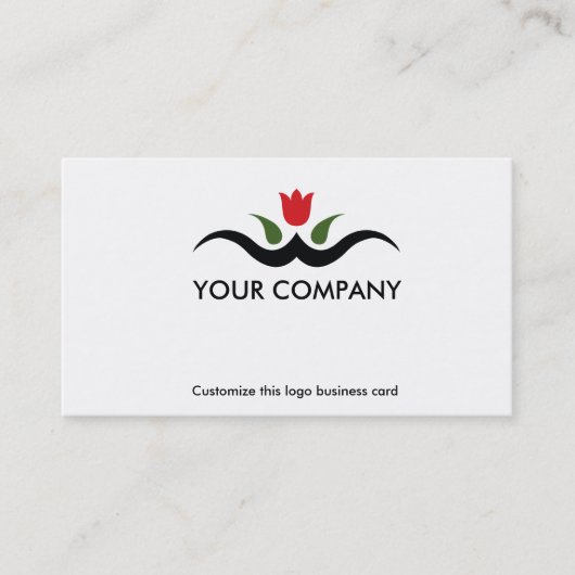 フラワーロゴ名刺テンプレート 名刺 (正面)