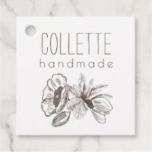 フラワーロゴ手作り製品つるラベル