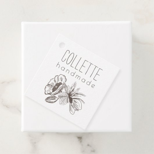 フラワーロゴ手作り製品つるラベル フェイバータグ (インサイチュ)