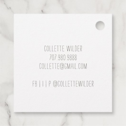 フラワーロゴ手作り製品つるラベル フェイバータグ (裏面)