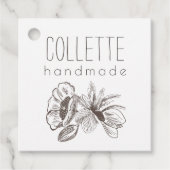 フラワーロゴ手作り製品つるラベル フェイバータグ (正面)