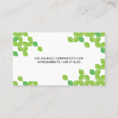 フラワーロゴ |グリーンリーフパターン 名刺 (裏面)