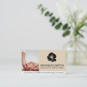 フラワーロゴ | 鍼灸師 名刺 (スタンド正面)