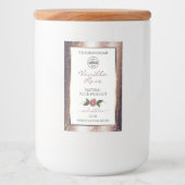 フラワーローズゴールドグリッター ホワイト製品ラベルロゴ フードラベル (正面)