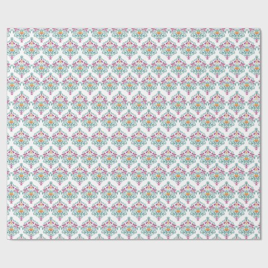 フラワーワイムシー モダン ダマスク デライト ラッピングペーパー (フラット)