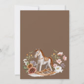 フラワーワイルドウェストビンゴベイビーシャワゲームカード 招待状 (裏面)