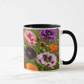 フラワーワイルドフラワーマグ、植物画コーヒーカップ マグカップ