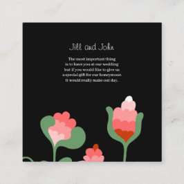 フラワーワイルドフラワー ウェディング同封カード エンクロージャーカード