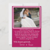 フラワーワインの感謝 サンキューカード (裏面)