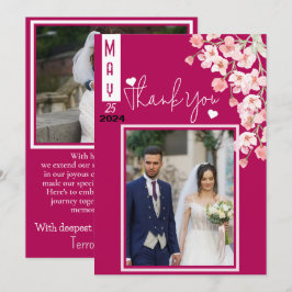 フラワーワインの感謝 サンキューカード