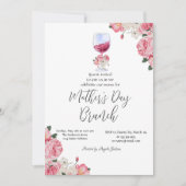 フラワーワイングラス母の日ブランチ 招待状 (正面)