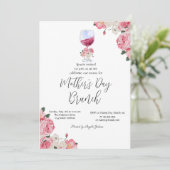 フラワーワイングラス母の日ブランチ 招待状 (スタンド正面)