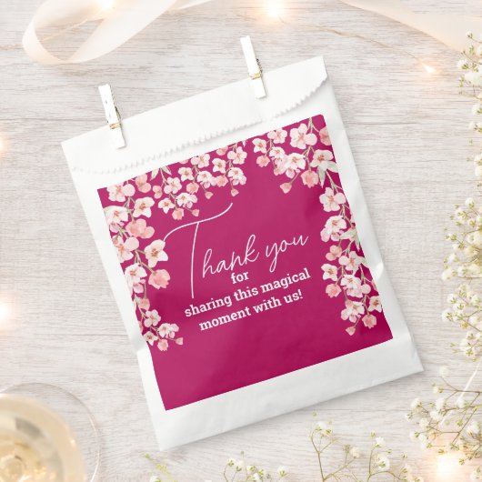 フラワーワイン フェイバーバッグ (クリップ留めされた状態)