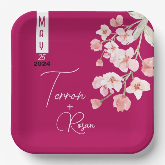 フラワーワイン ペーパープレート (正面)