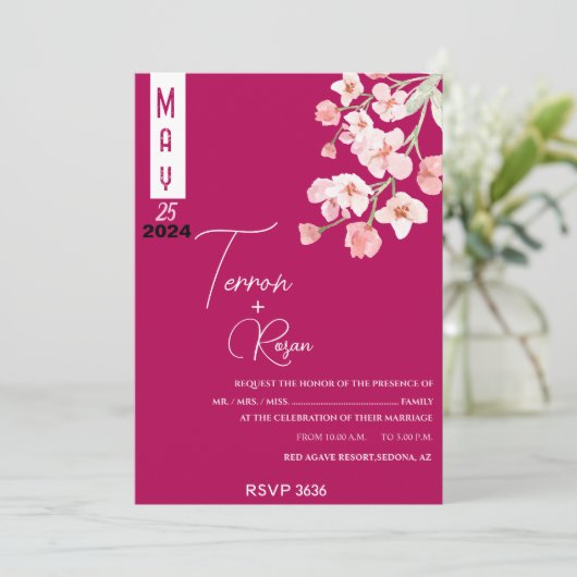 フラワーワイン 招待状 (スタンド正面)