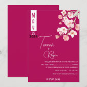 フラワーワイン 招待状 (正面/裏面)