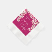 フラワーワイン 縁ありカクテルナプキン (角)