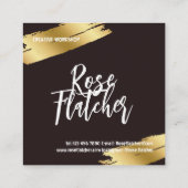 フラワーワークショップブラック金ゴールド 予約カード (裏面)