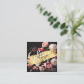 フラワーワークショップブラック金ゴールド 予約カード (スタンド正面)