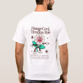 フラワーヴィンテージクールスタイル Tシャツ (裏面)