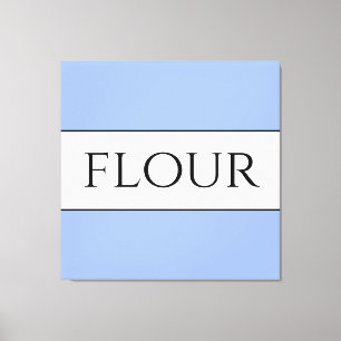 フラワーヴィンテージビービーおもしろいライトブルーホワイトストライプズ キャンバスプリント