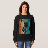 フラワーヴィンテージ植物花恋人レトロフロリ スウェットシャツ (正面フル)