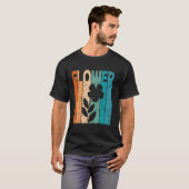 フラワーヴィンテージ植物花恋人レトロフロリ Tシャツ (正面フル)