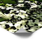 フラワー万華鏡のように千変万化するパターン ポスター (角)