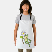 フラワー付きカエル.PNG エプロン (インサイチュ)