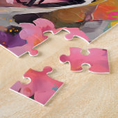 フラワー付きブルドッグリース ジグソーパズル (側面)