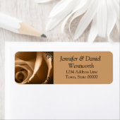 フラワー住所 シールセピアバラ ラベル (インサイチュ)