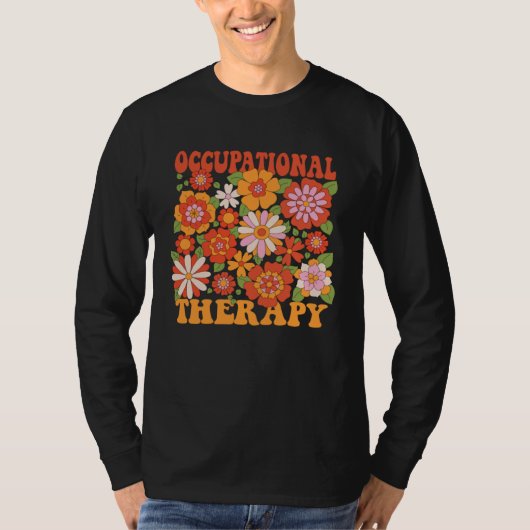 フラワー作業療法士 OTセラピストアシスタント Tシャツ (正面)